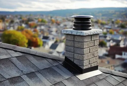 Chimney top with a cap on a Washington Park home