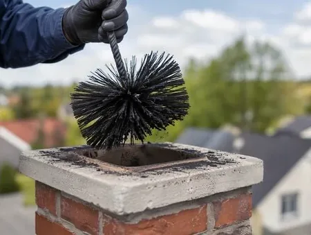 Brush sweeping a flue near Sloan's Lake